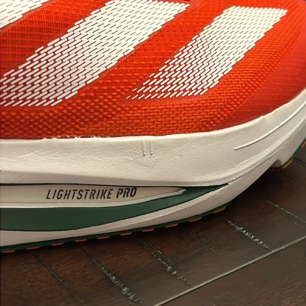 Adidas Adizero SL2 Miami Hurricanes Shoes Sneakers new JQ0240 Men’s Size 12